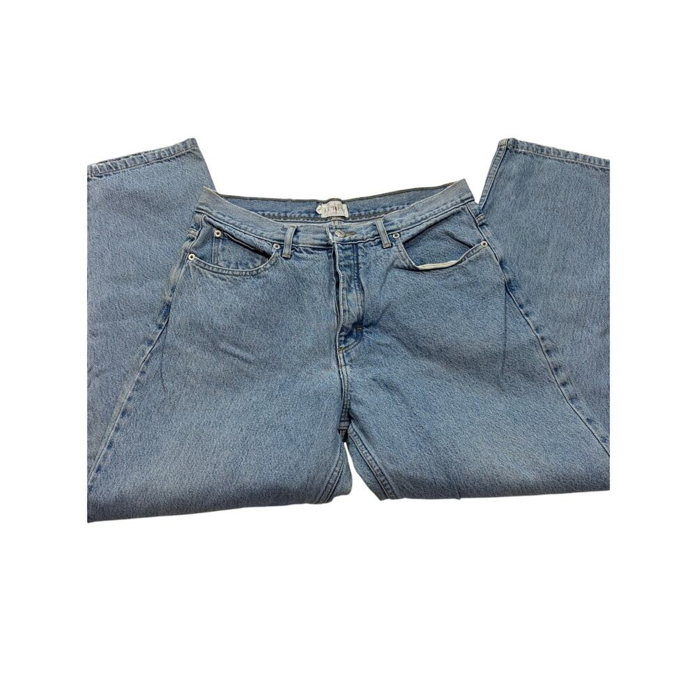 Vintage J.Crew Jeans Mens 33x28 Light Wash Button Fly Straight Leg USA Style